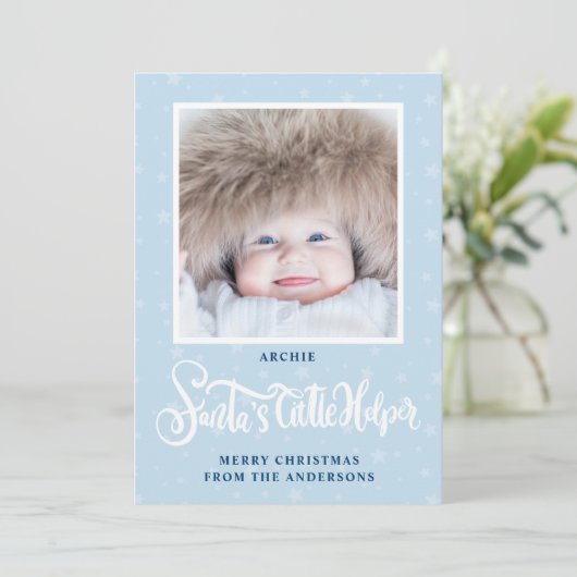 kerstfoto van de kerstman van de kerstman van Sant Feestdagenkaart (Staand voorkant)