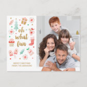 Kerstfoto van de moderne familie briefkaart (Voorkant)