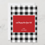 Kerstfoto van een teckel met kous feestdagenkaart (Achterkant)