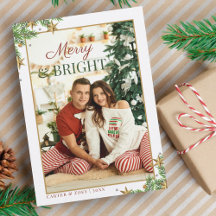Kerstfoto van een vrolijk & stralend stel