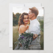 kerstfoto van Elegant Merry Feestdagenkaart (Voorkant)