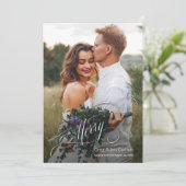 kerstfoto van Elegant Merry Feestdagenkaart (Staand voorkant)