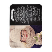 Kerstfoto van Elegant modern Chalkboard Magneet (Verticaal)