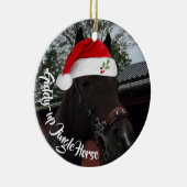 kerstfoto van Giddy Up Jingle Horse Keramisch Ornament (Rechts)