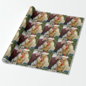 Kerstfoto van het gezin cadeaupapier (Uitgerold)