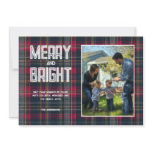 Kerstfoto van het gezin met Merry & Bright Custom 