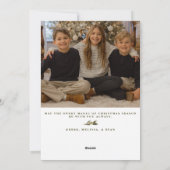 Kerstfoto van het gezin Vintage Goud Gelukkig Kers Feestdagenkaart (Achterkant)