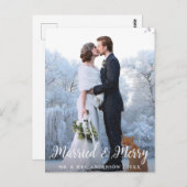 kerstfoto van huwelijk en huwelijk L Briefkaart (Voorkant / Achterkant)