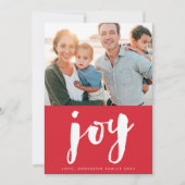 kerstfoto van JOY Red Label Feestdagenkaart (Voorkant)