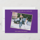 Kerstfoto van kaneel en Paars glitter (Achterkant)