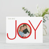 Kerstfoto van Love & Joy Merry Feestdagenkaart (Staand voorkant)