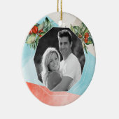 Kerstfoto van moderne Waterverf Keramisch Ornament (Rechts)
