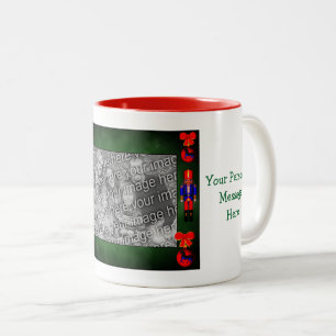 kerstfoto van Nutcracker Design Tweekleurige Koffiemok