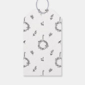 Kerstfoto van pasgetrouwden met Merry & Married Cadeaulabel (Achterkant)