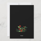 kerstfoto van Poinsettia en Berries Feestdagenkaart (Achterkant)