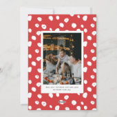 Kerstfoto van Red Merry & Bright Bold Typography Feestdagenkaart (Achterkant)