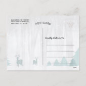 kerstfoto van Reindeer Sleigh Santa Hat Feestdagenkaart (Achterkant)