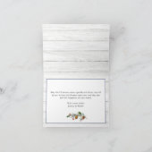 Kerstfoto van rode boerderijtruck 3 feestdagen kaart (Binnen)