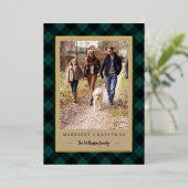 kerstfoto van Rustic Kraft Winter Pset Folie Feestdagenkaart (Staand Voorkant)