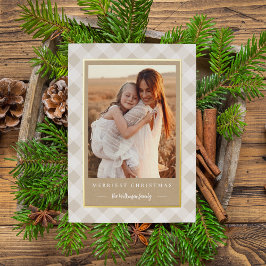 kerstfoto van Rustic Kraft Winter Pset Folie Feestdagenkaart