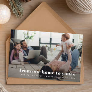 kerstfoto   Van thuis tot aan van jou Feestdagenkaart
