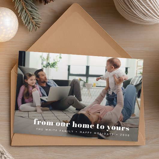 kerstfoto | Van thuis tot aan van jou Feestdagenkaart