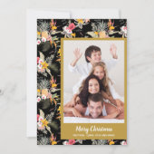 kerstfoto van Tropical Flowers Feestdagenkaart (Voorkant)