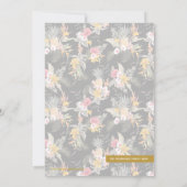 kerstfoto van Tropical Flowers Feestdagenkaart (Achterkant)