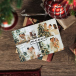 kerstfoto van vier | Falalala Holiday Briefkaart<br><div class="desc">kerstfoto van vier | Falalala Holiday</div>