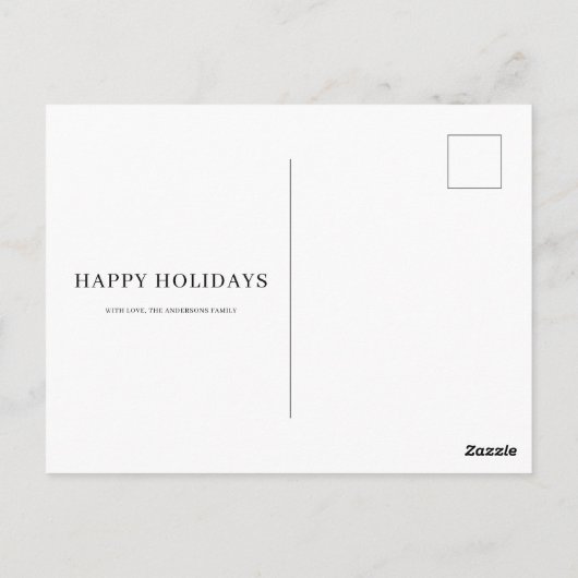 kerstfoto van vier | Vakantie-Briefkaart Briefkaart (Achterkant)