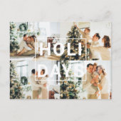 kerstfoto van vier | Vakantie-Briefkaart Briefkaart (Voorkant)