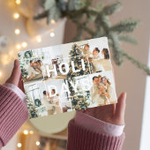 kerstfoto van vier | Vakantie-Briefkaart Briefkaart