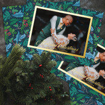 Kerstfoto van Winter Hulstbessen Getrouwd