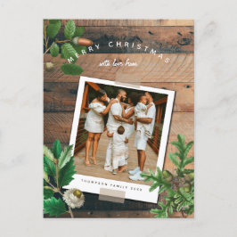  kerstfoto van Wood Acorn Feestdagenkaart