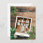 kerstfoto van Wood Acorn Feestdagenkaart (Voorkant / Achterkant)