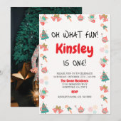 Kerstfoto Verjaardag Kaart (Voorkant / Achterkant)