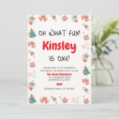 Kerstfoto Verjaardag Kaart (Staand voorkant)