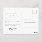 Kerstfoto verplaatst en Merry New Address Moving Briefkaart (Achterkant)