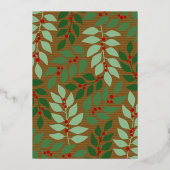 Kerstfoto verticaal - Script Gold JOY - Folie Feestdagenkaart (Achterkant)