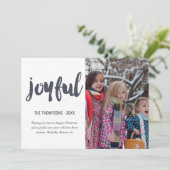 Kerstfoto vol vrolijkheid feestdagenkaart (Staand voorkant)