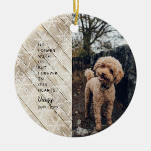 Kerstfoto 'Voor altijd in onze harten' Keramisch Ornament
