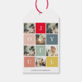 kerstfoto voor collage | Colorful Joyful Cadeaulabel (Voorkant)