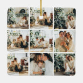 kerstfoto voor collage | Happy Holiday Keramisch Ornament (Achterkant)