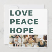 kerstfoto voor collage | Love Peace Hope (Voorkant)