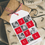 kerstfoto voor collage | Red Joyful Cadeaulabel