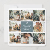 kerstfoto voor collage | Vrolijk kerstfeest | Blau (Voorkant)