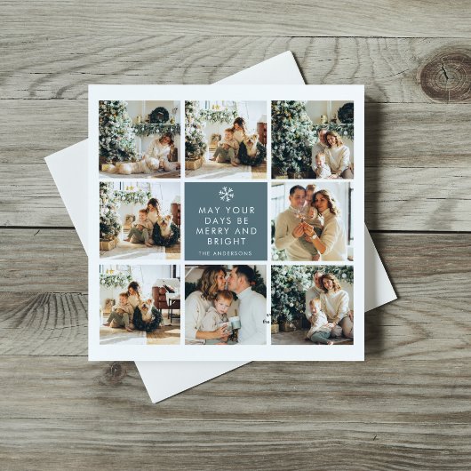 kerstfoto voor collage | Vrolijk kerstfeest | Blau