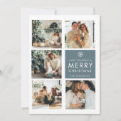 kerstfoto voor collage | Vrolijk kerstfeest | Blau (Voorkant)