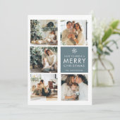 kerstfoto voor collage | Vrolijk kerstfeest | Blau (Staand voorkant)