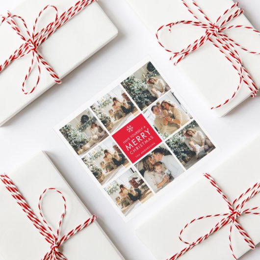 kerstfoto voor collage | Vrolijk kerstfeest | Rood